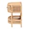 Bali & Pari Divitia Bohemian Natural Rattan 1-Drawer Nightstand 244-13672-ZORO - alternate 2